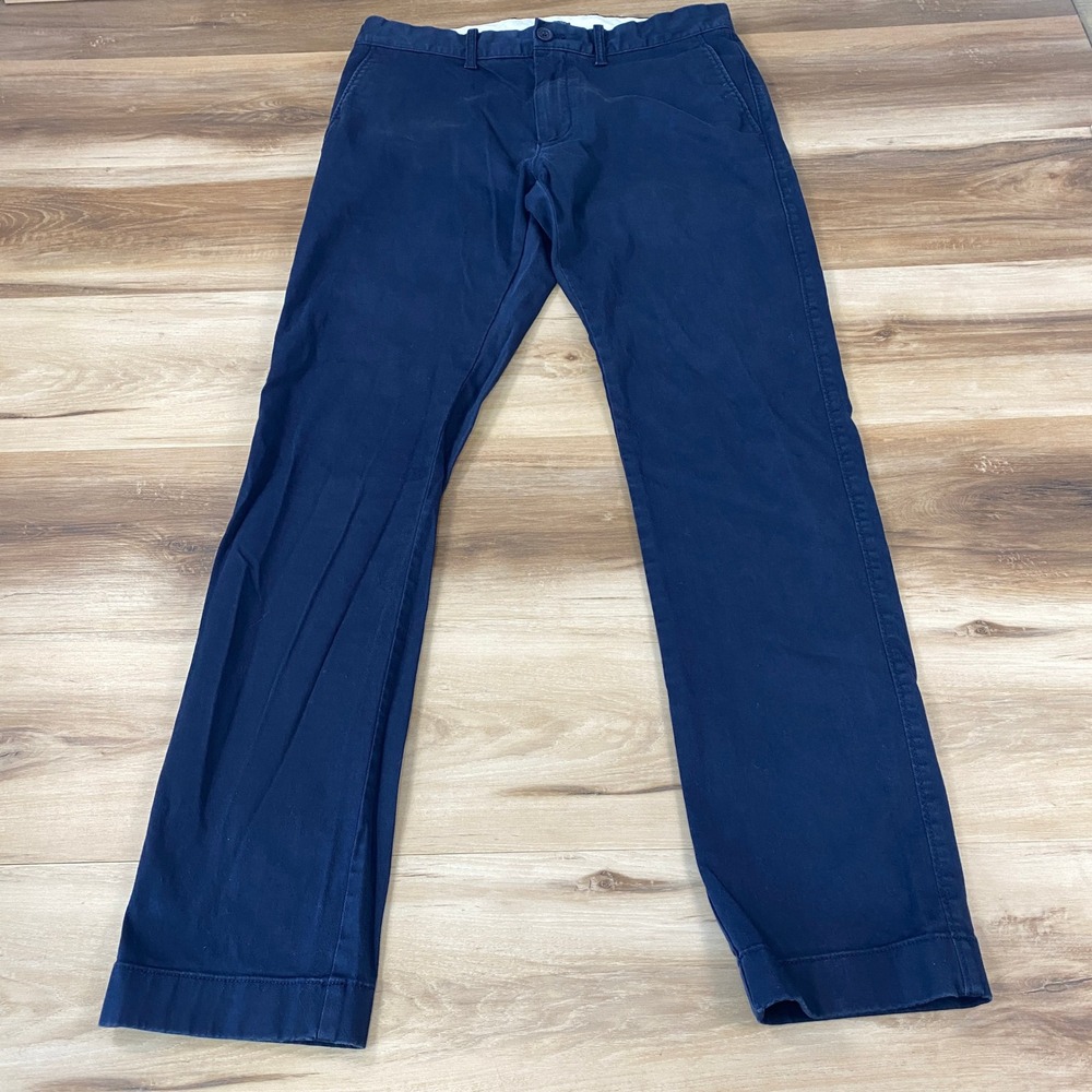 J.Crew Chino Pants Mens 31x32 Flex Slim Fit Navy Blue Modern Business Casual